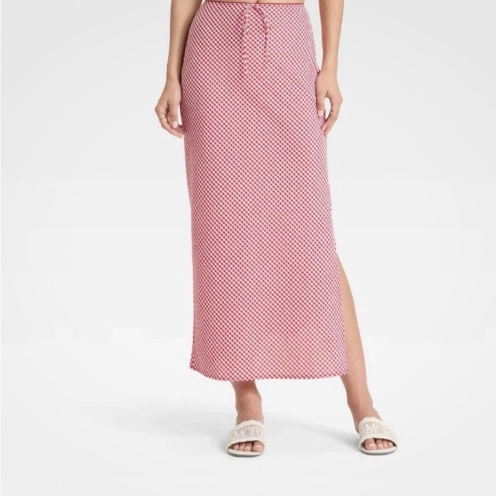 wild fable Pink Patterned Maxi Knit Skirt